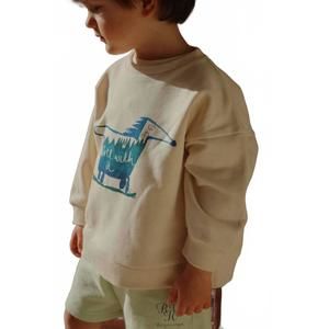 NEW KONGES SLØJD kids roller sweatshirt in summer sand in beige
